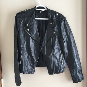 H&M Divided Faux Leather Moto Jacket